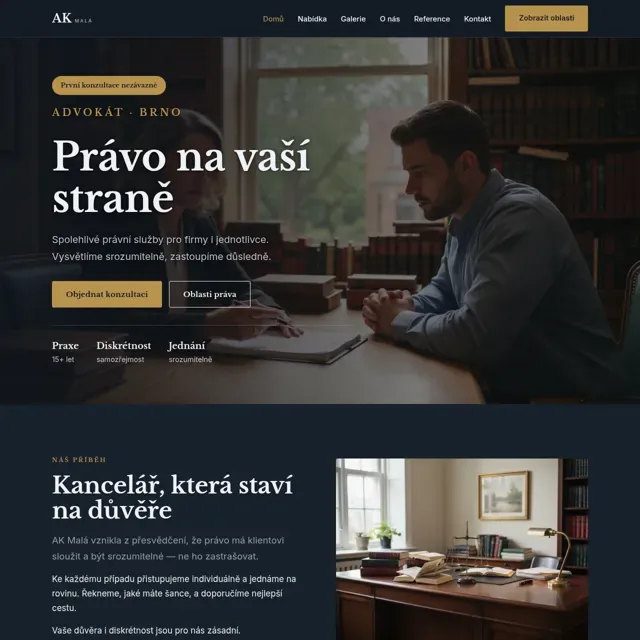 Ukázkový web — advokát