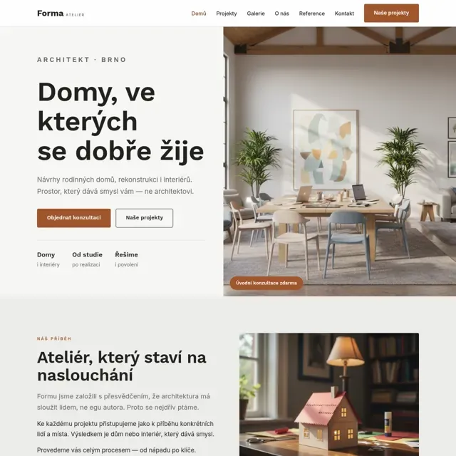 Ukázkový web — architekt