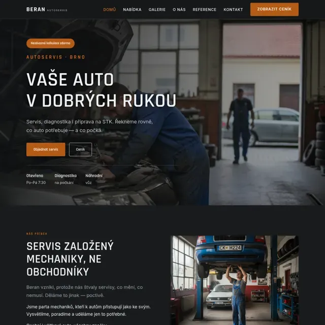 Ukázkový web — autoservis
