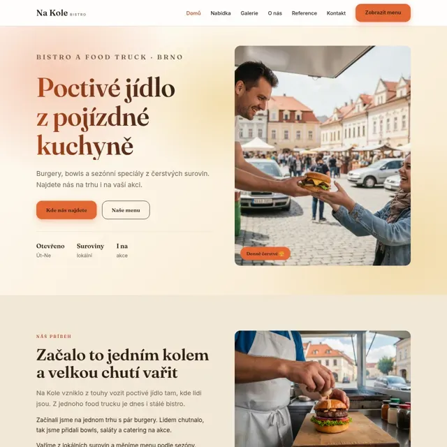 Ukázkový web — bistro a food truck