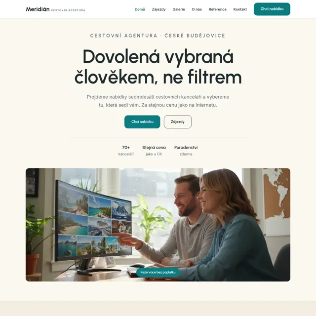 Ukázkový web — cestovní agentura
