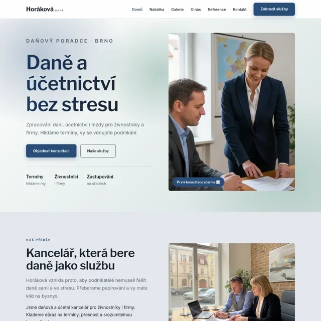 Ukázkový web — daňový poradce