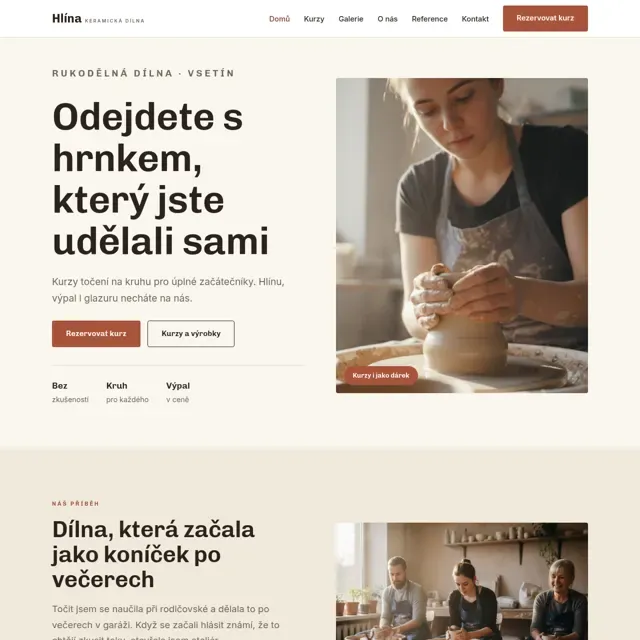Ukázkový web — rukodělná dílna
