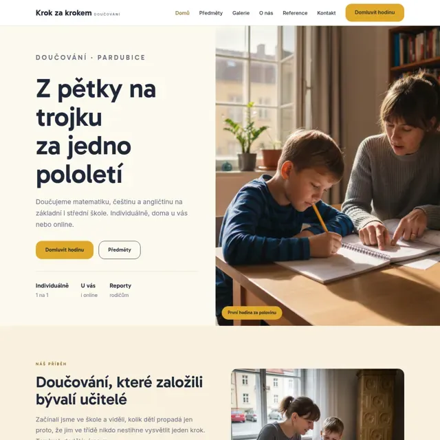 Ukázkový web — doučování