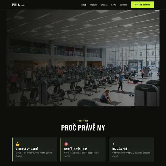Ukázkový web — fitness