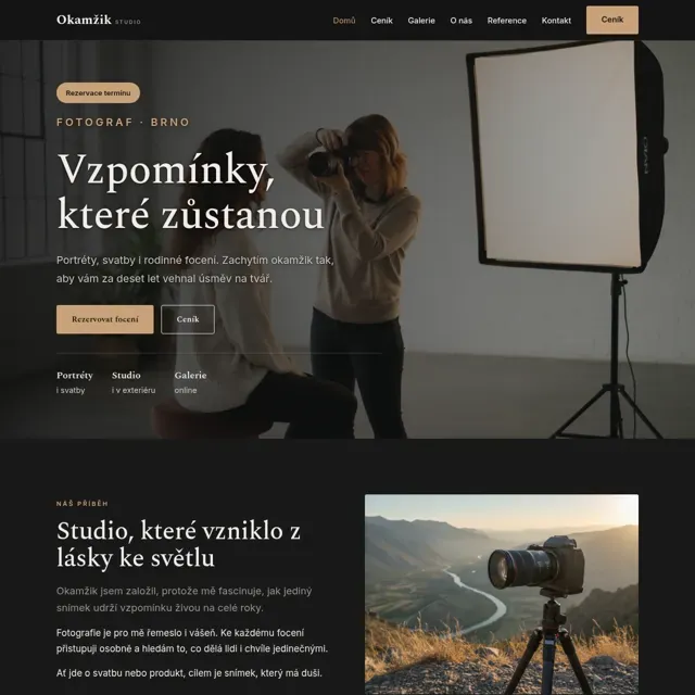 Ukázkový web — fotograf