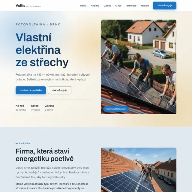 Ukázkový web — fotovoltaika