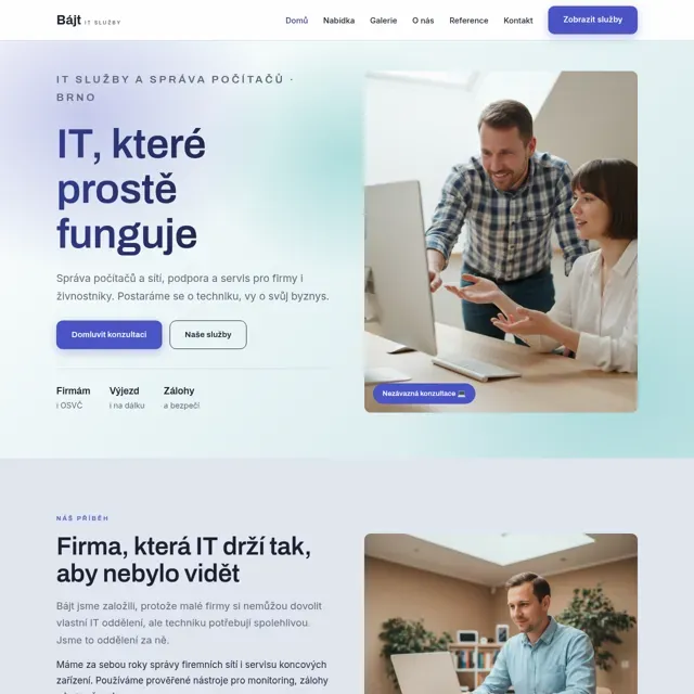 Ukázkový web — IT služby a správa počítačů