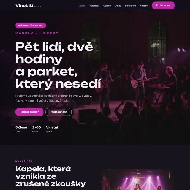 Ukázkový web — kapela
