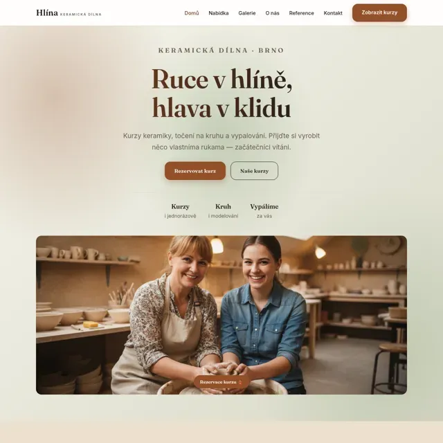 Ukázkový web — keramická dílna
