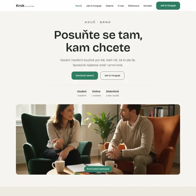 Ukázkový web — kouč