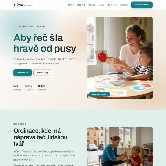 Ukázkový web — logopedie