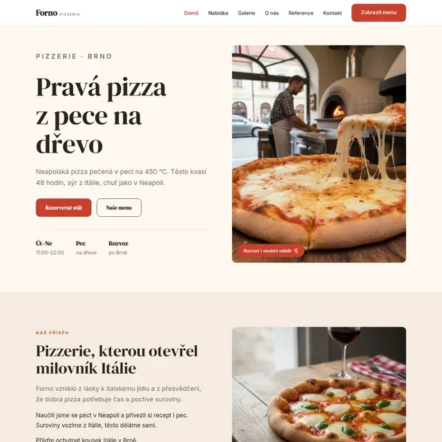 Ukázkový web — pizzerie