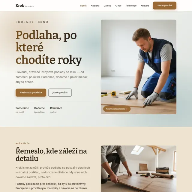 Ukázkový web — podlahy