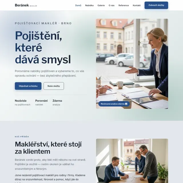 Ukázkový web — pojišťovací makléř
