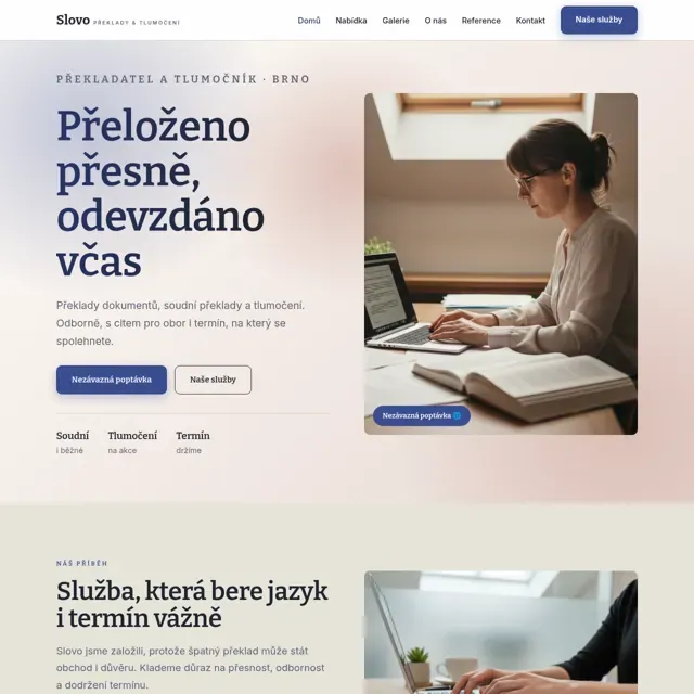 Ukázkový web — překladatel a tlumočník