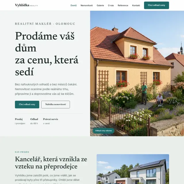 Ukázkový web — realitní makléř