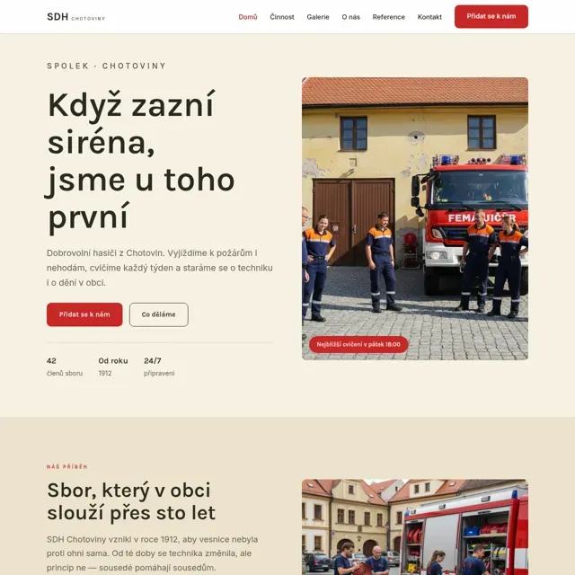 Ukázkový web — spolek