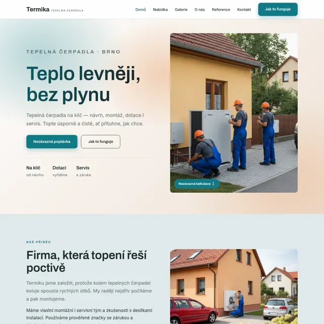 Ukázkový web — tepelná čerpadla