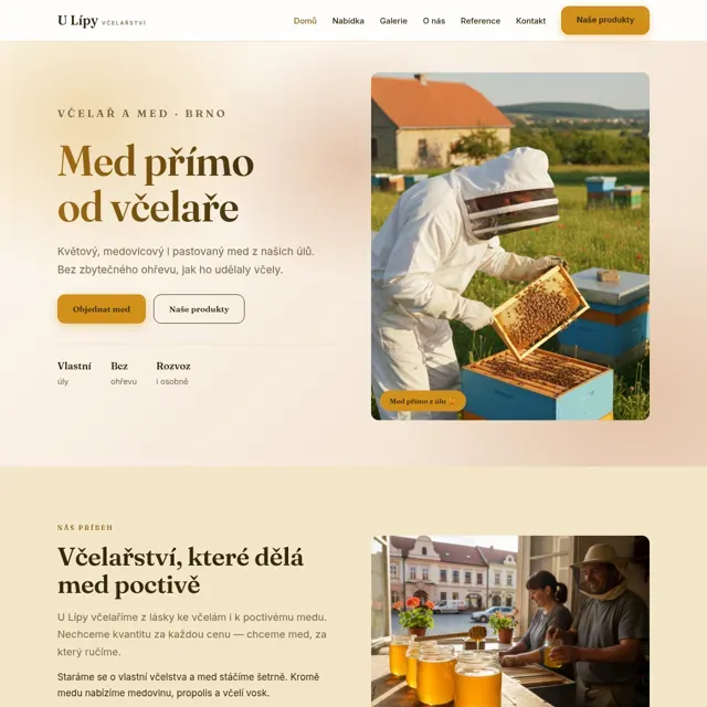 Ukázkový web — včelař a med