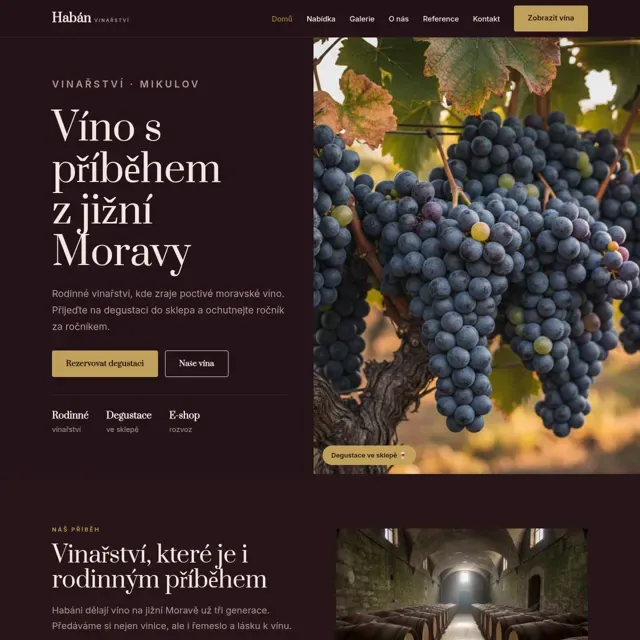 Ukázkový web — vinařství