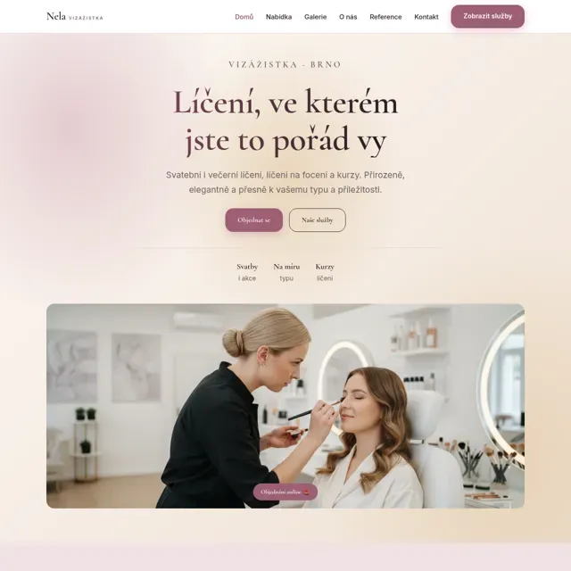 Ukázkový web — vizážistka