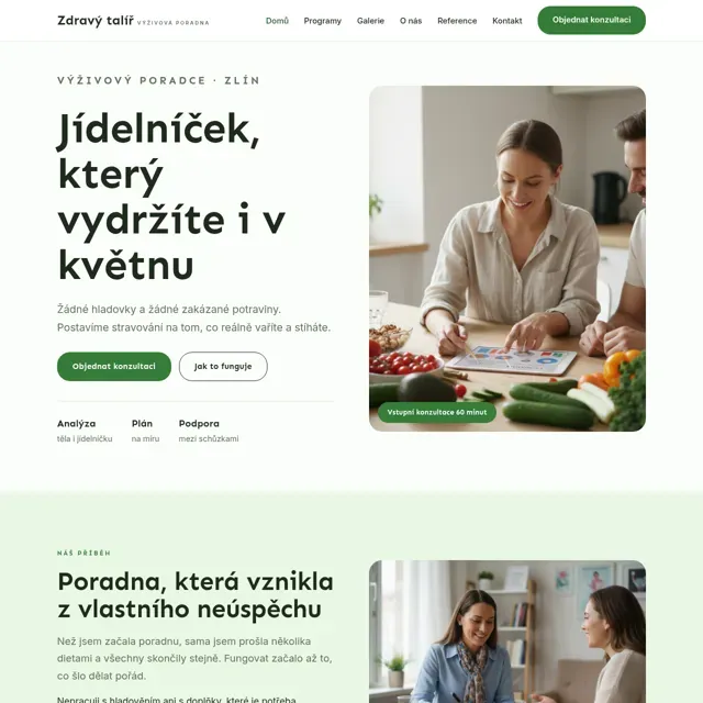 Ukázkový web — výživový poradce