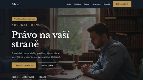 Ukázkový web — advokát