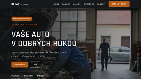 Ukázkový web — autoservis