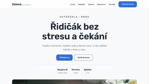 Ukázkový web — autoškola