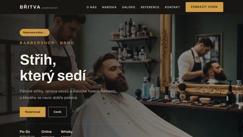 Ukázkový web — barbershop
