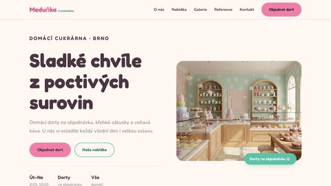 Ukázkový web — cukrárna