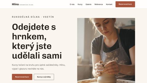Ukázkový web — rukodělná dílna