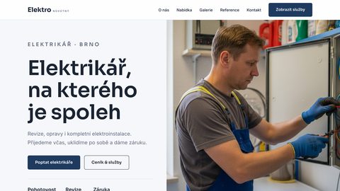 Ukázkový web — elektrikář