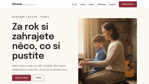 Ukázkový web — hudební lektor