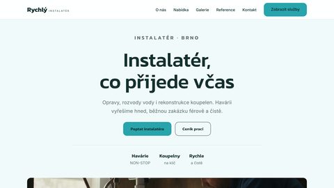 Ukázkový web — instalatér
