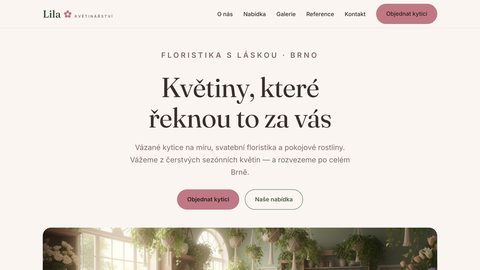 Ukázkový web — květinářství