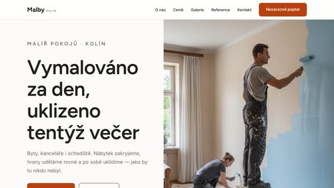 Ukázkový web — malíř pokojů