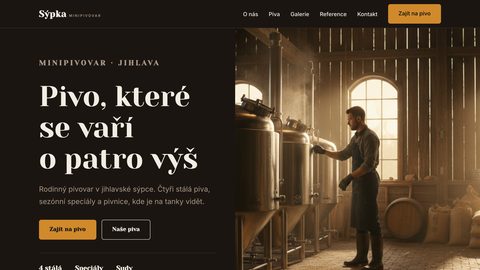 Ukázkový web — minipivovar