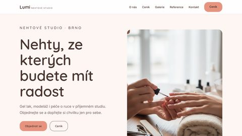 Ukázkový web — nehtové studio