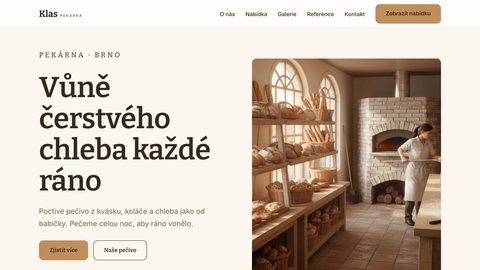 Ukázkový web — pekárna