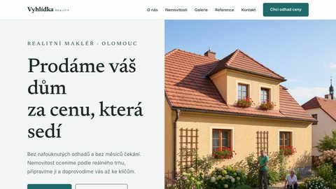 Ukázkový web — realitní makléř