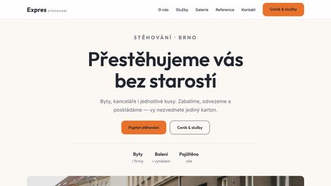 Ukázkový web — stěhování