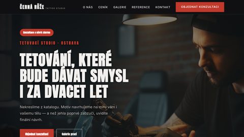 Ukázkový web — tetovací studio