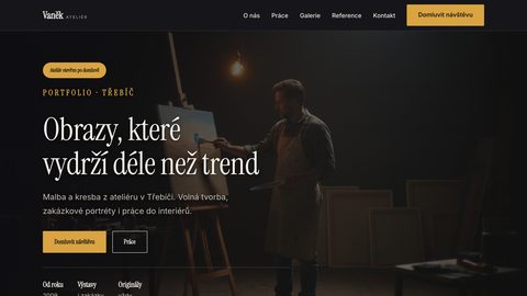 Ukázkový web — portfolio umělec
