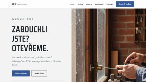Ukázkový web — zámečník